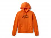 Women's Essential Bling Pullover Hoodie Orange 96749-25VW