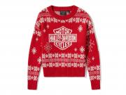 Women's Harley Holiday Xmas Sweater Red 96831-25VW