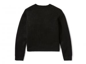 Pullover "Metallic Script Intarsia Sweater"_1