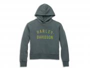 Women's Racer Font Crossover Neck Hoodie 96077-22VW