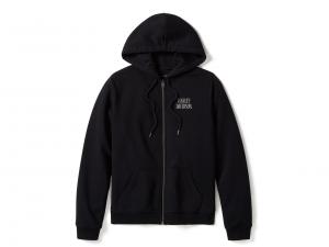 Pullover "Willie G Skull Full Zip Fleece Hoodie Black" 96595-25VW
