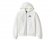 Pullover "Willie G Skull Full Zip Fleece Hoodie White" 96594-25VW