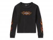 Women's Vintage Flames Knit Top Black 96761-25VW