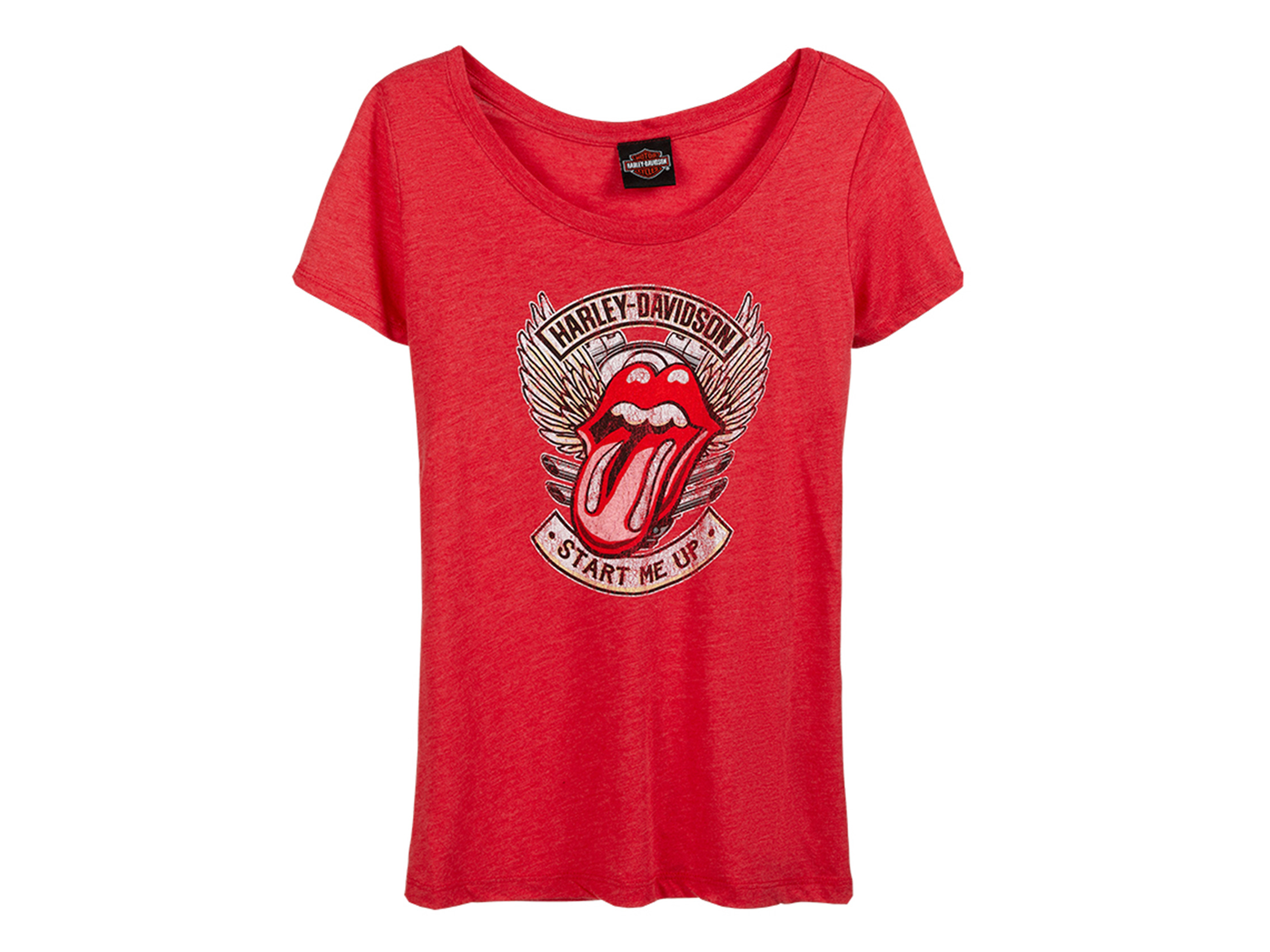 T-Shirt Rolling Stones - Start me up Red BRA-30298897 / T-Shirts (Munich)  / Women / Clothing / - House-of-Flames Harley-Davidson