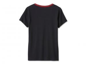 T-Shirt "120th Anniversary Speedbird Diamond Scoopneck Black"_1