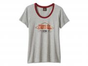 Women's 120th Anniversary Speedbird Diamond Scoopneck Tee Light Grey Heather 96696-23VW
