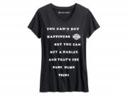 T-Shirt "CAN'T BUY HAPPINESS V-NECK" 99230-19VW