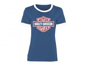 Federal Blue Essential Bar & Shield Ringer Tee 96620-22VW