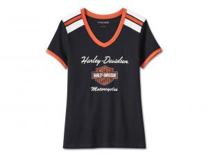 T-Shirt "Iconic V-Neck Shoulder Stripe" 99012-23VW