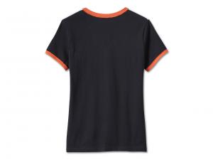T-Shirt "Iconic V-Neck Shoulder Stripe"_1