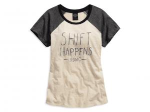 T-Shirt "Shift Happens Raglan-Sleeve" 96336-16VW