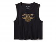 Women's Dickies x H-D Racerback Cropped Eagle Tank Black 96583-25VW