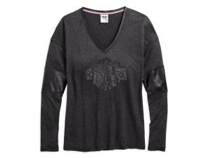 Top "COATED ACCENT V-NECK" 96056-17VW