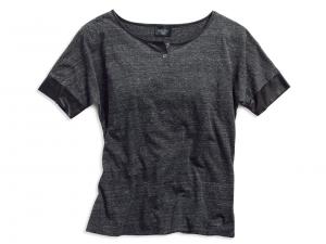 Faux Leather Accent Top 96136-15VW