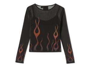 Top "Flames For Days Mesh Black"_1