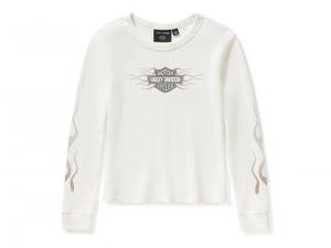 Women's Vintage Flames Knit Top Cloud Dancer 96762-25VW