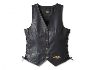 Women's 120th Anniversary Laced Side Leather Vest 97042-23VW