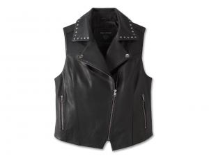 Women's Classic Eagle Studded Leather Vest 97047-23VW