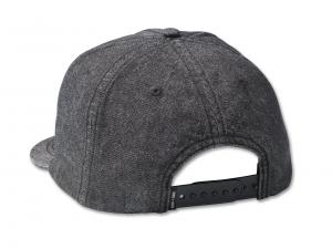 Baseballmütze "Bar & Shield Denim Snapback Cap Black"_1