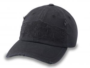 Flying Lap Distressed Stretch-Fit Cap Black 97617-25VM