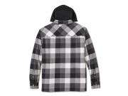 Hemd/Jacke "Traveler Hooded Plaid Black & Pearl"_1