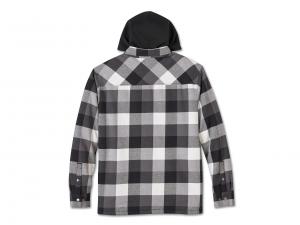 Hemd/Jacke "Traveler Hooded Plaid Black & Pearl"_1