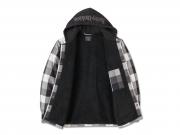 Hemd/Jacke "Traveler Hooded Plaid Black & Pearl"_2
