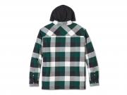 Hemd/Jacke "Traveler Hooded Plaid Black & Rainforest"_1