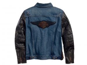 Jacke "#1 LEATHER SLEEVE SLIM FIT DENIM"_1