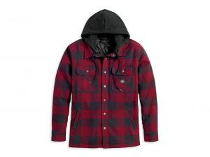 Men's Onwards Hooded Shirt / Jacket - Red 96357-23VM