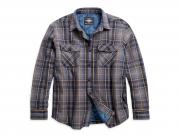 QUILTED LINING PLAID SHIRT JACKET SLIM FIT 96097-21VH