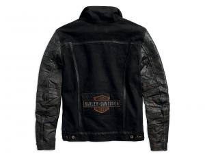 Jacke "LEATHER SLEEVE DENIM"_1
