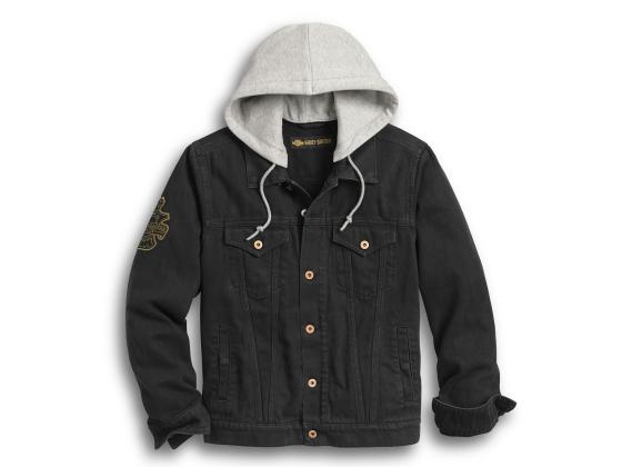 Harley davidson clearance black denim jacket
