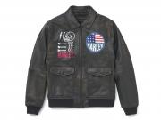Men's Archer Bomber Leather Jacket 97017-22VM / Casual Jackets / Men /  Clothing / - House-of-Flames Harley-Davidson