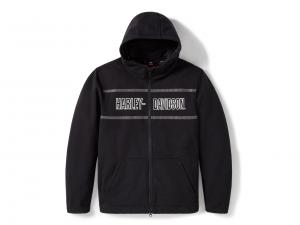 Men's H-D Trenton Deflector 2.0 Hooded Riding Fleece Black 97138-25VM