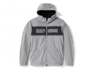 Men's H-D Trenton Deflector 2.0 Hooded Riding Fleece Colorblock Grey 97134-25VM