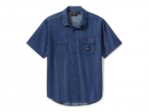 Men's Bar & Shield Chambray Shirt 96740-25VM