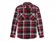 Men's Bar & Shield Flannel Shirt Red 96138-25VM