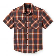 Hemd "Bar & Shield Staple Short Sleeve Plaid Orange" 96402-25VM