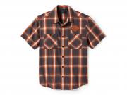 Hemd "Bar & Shield Staple Short Sleeve Plaid Orange" 96402-25VM