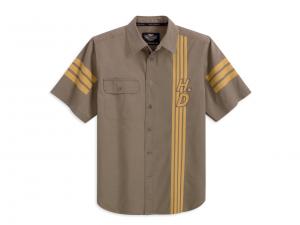 Woven Shirt "Brown Yellow Stripe" 99052-13VM