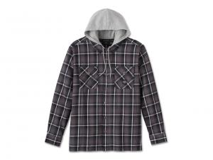 Hemd "Burner Long Sleeve Hooded Black Plaid" 96464-24VM