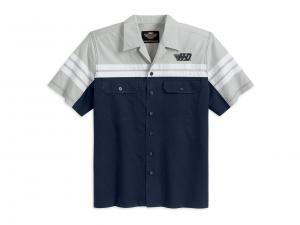 Colorblocked Garage Shirt with Back Graphic 99056-13VM