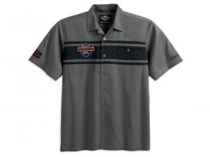 Men's Short Sleeve Colorblocked Patch Shirt 99078-12VM