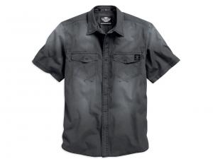 DISTRESSED SHORT SLEEVE WOVEN SHIRT 96453-15VM