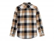 Hemd "Essence Long Sleeve Flannel Plaid Black & Tannin"_1