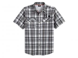 Plaid Performance Woven Shirt with Back Graphic 99066-13VM