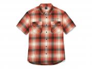 Men's Special Oil Shirt Orange Plaid 96384-22VM