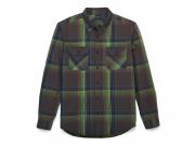 Hemd "Stencil Plaid Olive" 96393-22VM