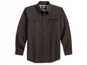 L/S Textured Stripe Wrinkle Resistant Woven Shirt 96792-13VM